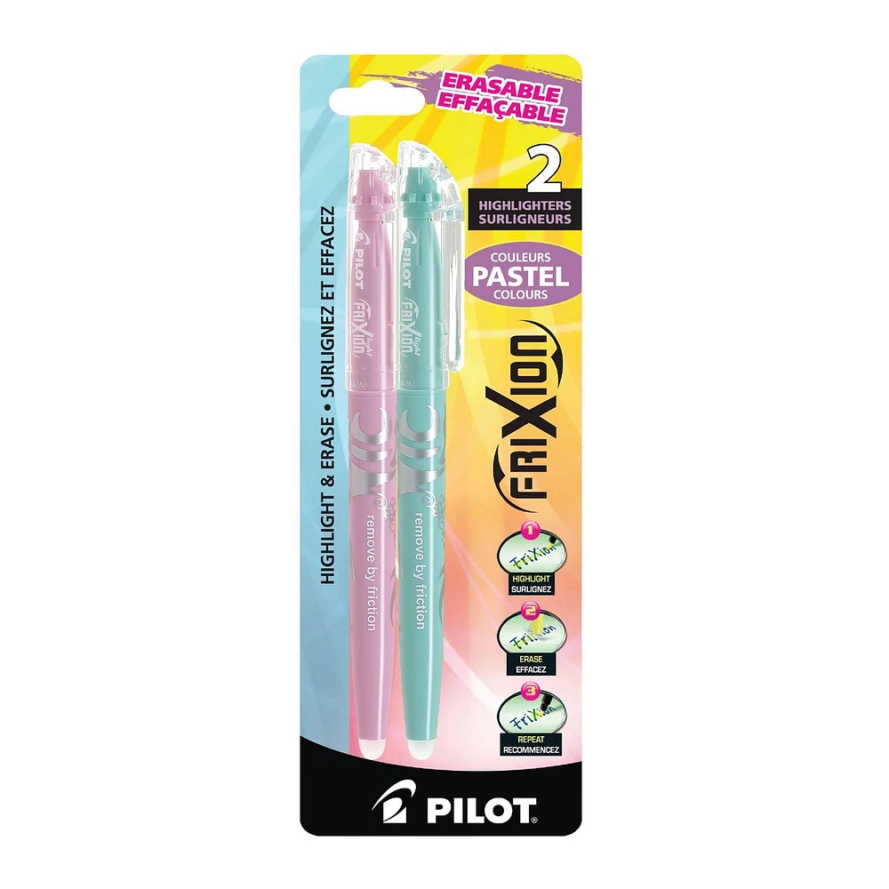 FriXion Surligneurs Effaçables - Couleurs Pastel 2/paquet