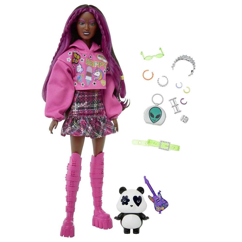 Barbie Doll with Pet Panda, Barbie Extra, Kids Toys and Gifts