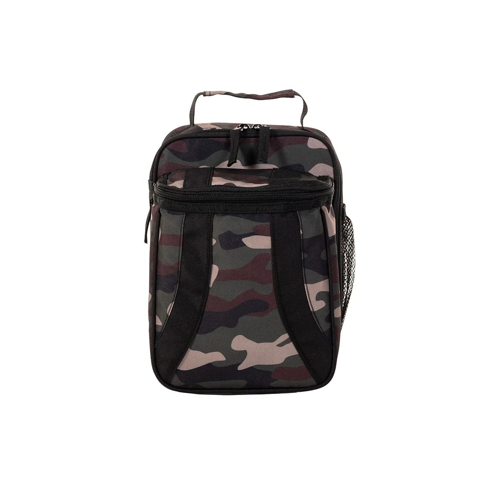 Sac à lunch de luxe avec poche avant, camo