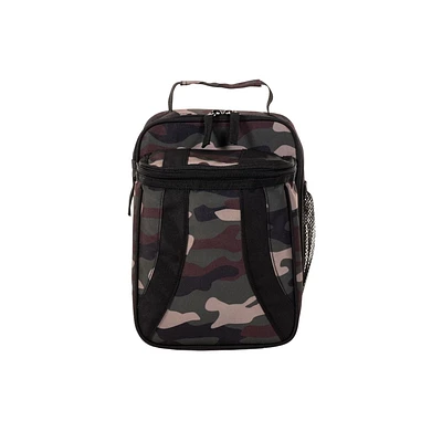 Sac à lunch de luxe avec poche avant, camo