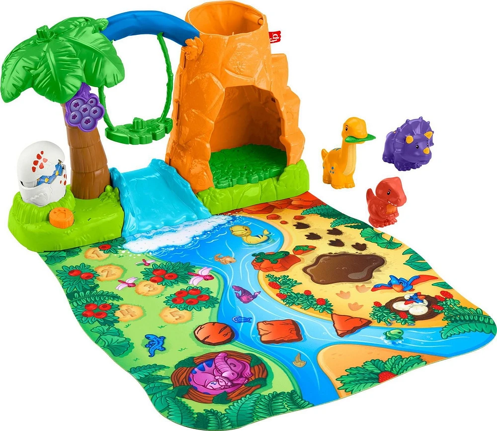 Fisher-Price Little People Village des Dinosaures et Tapis de Jeu