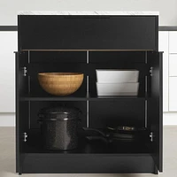 Îlot de cuisine compact avec rangement de la collection Olio South Shore