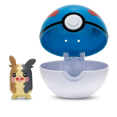 Pokémon Clip 'N' Go - Morpeko (mode ventre plein) + Super Ball