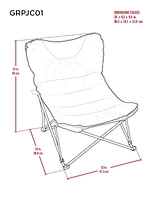 Chaise de camping Jumbo rembourrée-Acier
