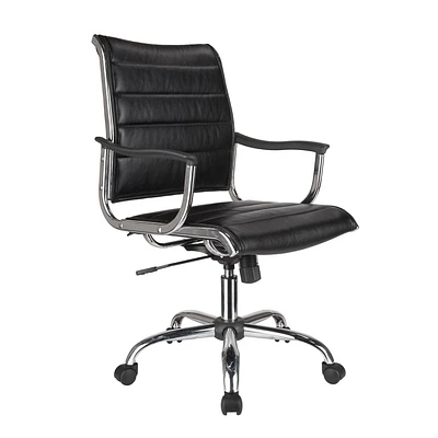 Chaise de bureau TygerClaw en cuir reconstitué à dossier moyen