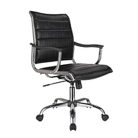 Chaise de bureau TygerClaw en cuir reconstitué à dossier moyen