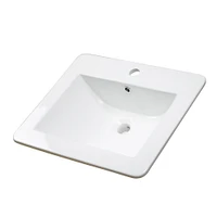 American Imaginations AI-32861 21 pouces W 18,5 pouces Dessus en céramique de D dans la couleur blanche pour le robinet de 1 trou