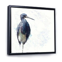 Designart Oiseau Héron tricolore ART MURAL À CADRE FLOTTÉ