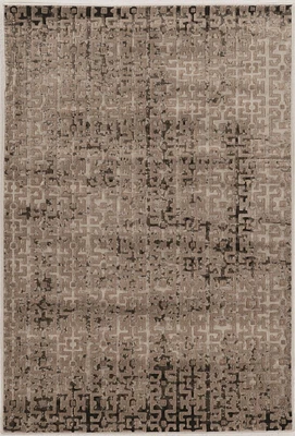 Tapis Bijou Labyrinthe beige et marron de 5 pi x 7 pi 6 po