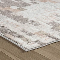 Rug Branch Cadence Abstract Indoor Area Rug, Cream Brown, Modern - Living Room, Bedroom, Dining Room, and Kitchen<br>