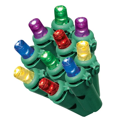 Guirlande de Noël lumineuse EZ-Illuminations, 60 DEL, 11,2 pieds, super étincelantes, multicolore