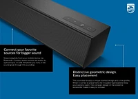 Philips 2.1 Soundbar Speaker with Wireless Subwoofer, TAB5305