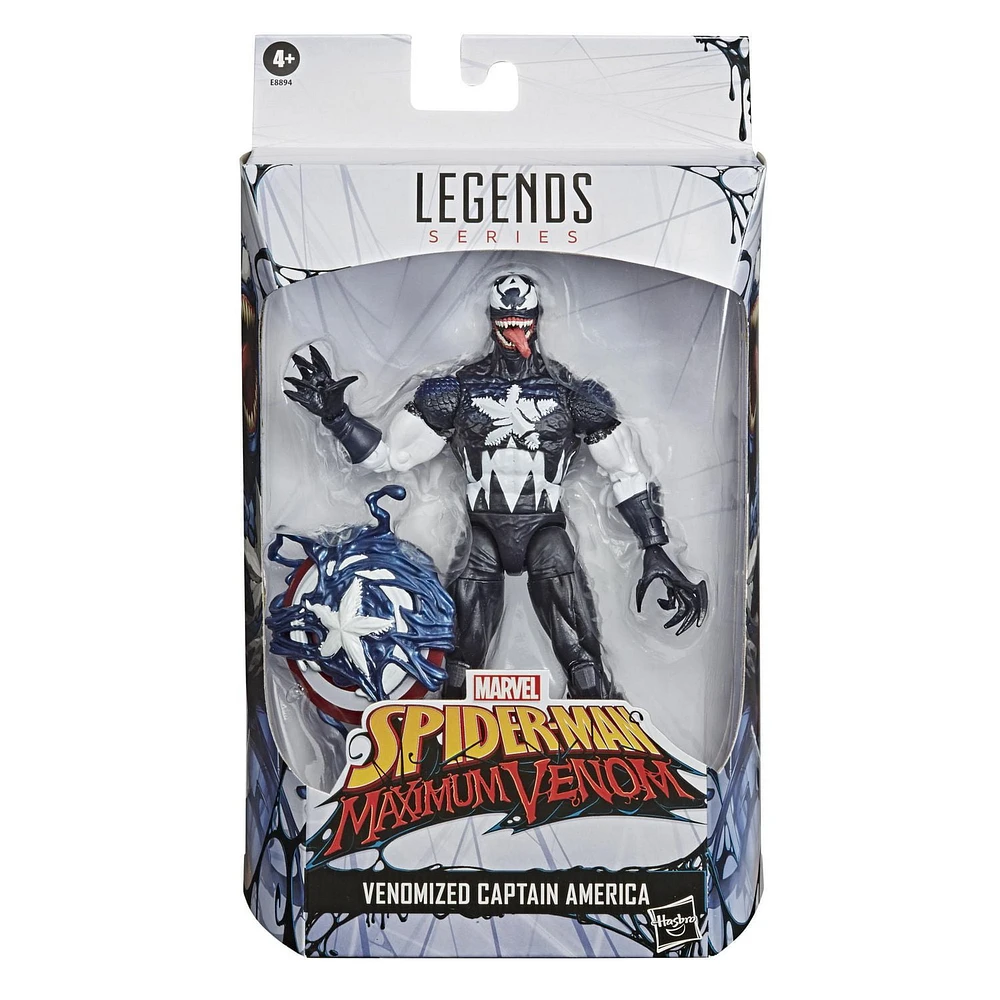 Hasbro Marvel Legends Series, figurine Venomized Captain America de 15 cm, design premium, 2 accessoires