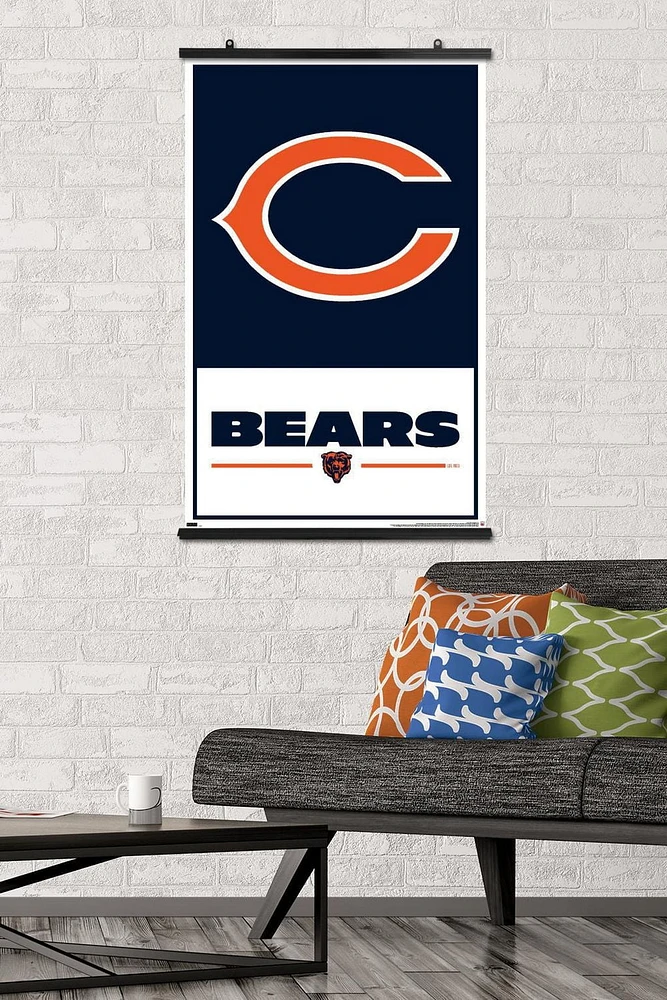 NFL Chicago Bears - Logo 21 Wall Poster, 22.375" x 34" Framed