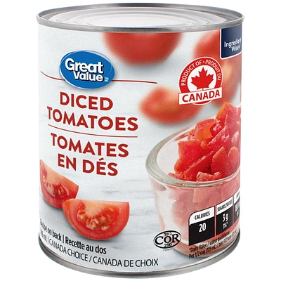 Great Value Diced Tomatoes, 796 mL