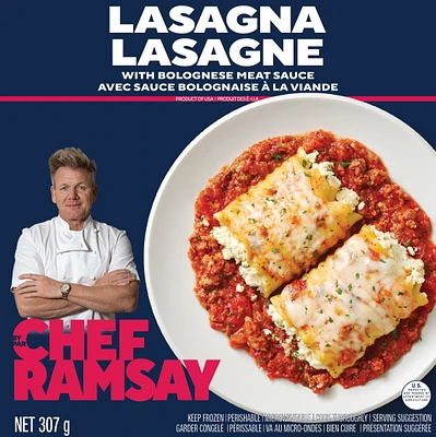 By Chef Ramsay Lasagna with Bolognese Meat Sauce, 10.84 oz Bowl (Frozen), GR Lasagna