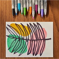 Sharpie Brush Twin Marqueurs permanents, marqueur à pointe pinceau et marqueur à pointe ultra fine, assortis, 12 pièces 12 unités