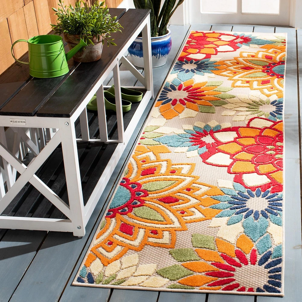 SAFAVIEH Cabana Quincy Tapis Floral Extérieur