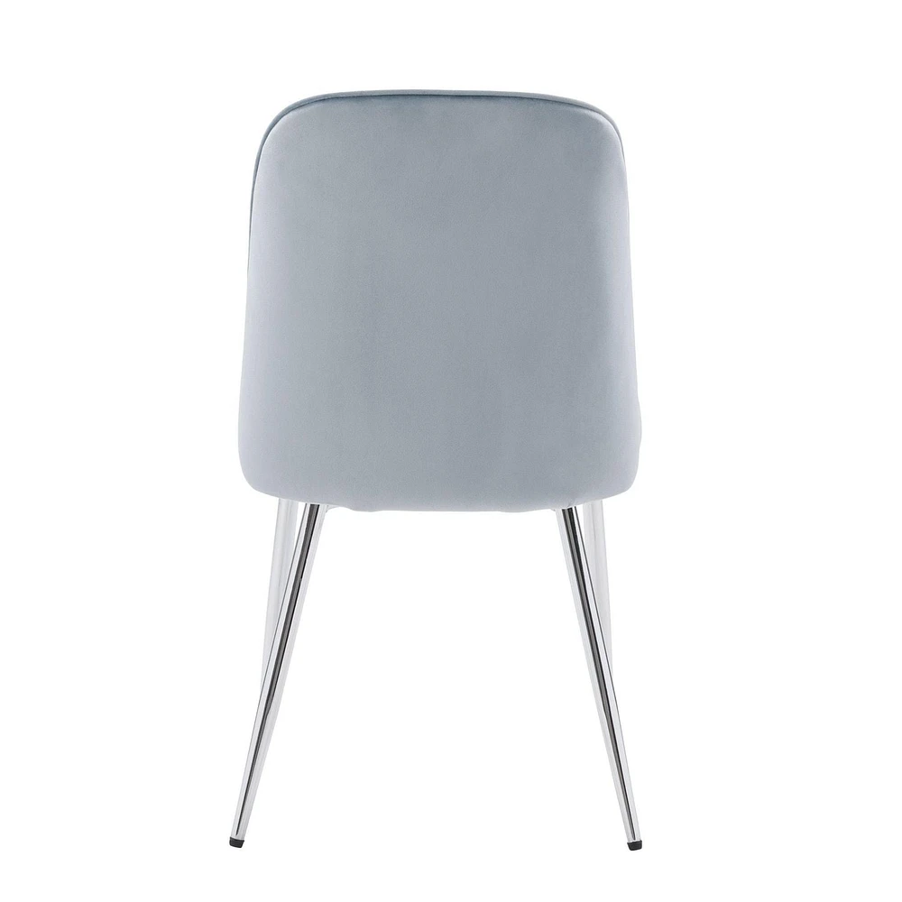 CorLiving Nash Velvet Channel Tufted Side Chair
