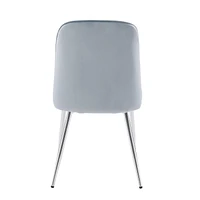 CorLiving Nash Velvet Channel Tufted Side Chair
