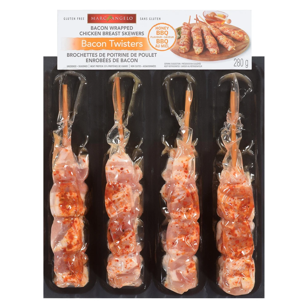 Marcangelo Bacon Wrapped Chicken Breast Skewers