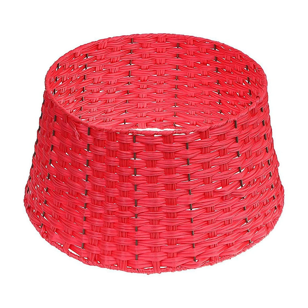 Christmas Basketweave Tree Collar Red