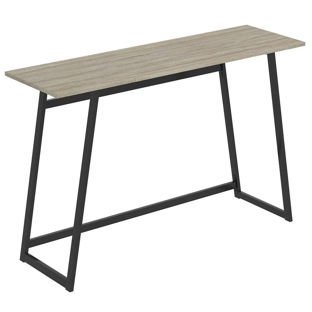 Safdie & Co. Console Table 45L Dark Taupe 1 Shelf Black Metal