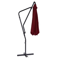 Parasol de patio inclinable en porte-à-faux résistant aux UV avec cadre en acier de 10 pieds Solward