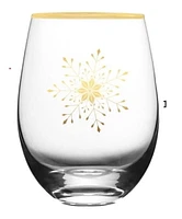 Frosted Elegance Temps de vacances clair Cheers verre de vin, verre 100% Soda Lime, 18.26Oz, 1 pièce