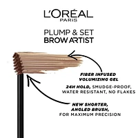 L’Oréal Paris Brow Artist Plump & Set, gel à sourcils volumisant, 105 Brunette, 100 ml (3,52 oz liq.) Gel à sourcils volumisant.