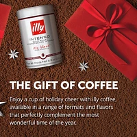 illy Whole Bean Coffee Dark Intenso Bold Roast, 8.8 oz, • Unique pressurized coffee packaging preserves flavor • Sourced from the finest 100% Arabica coffee • Intense, full-flavored taste