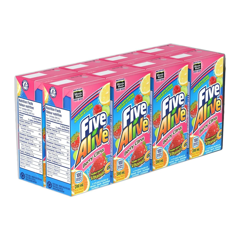 Five Alive Berry Citrus 200 mL 8 pack, 200 x mL