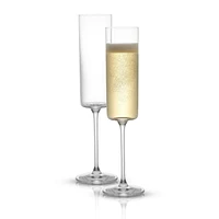 Claire Cyrstal Cylinder Champagne Glasses - 5.7 oz - Set of 2