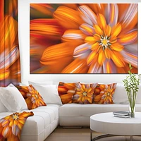 Designart Fleur fractale orange massive Art mural sur toile