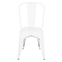 Tolix Roch dining chair in white, metal side chair