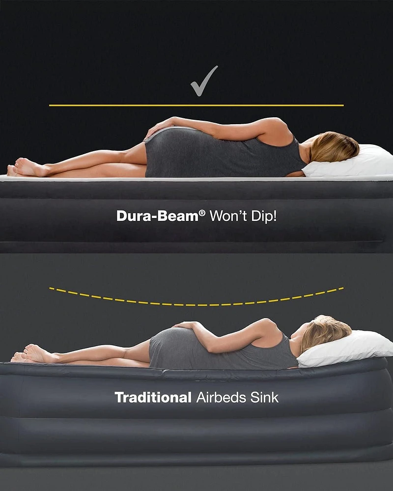 Intex Dura-Beam® Plus Comfort 14" Queen Air Mattress with Built-In USB Pump