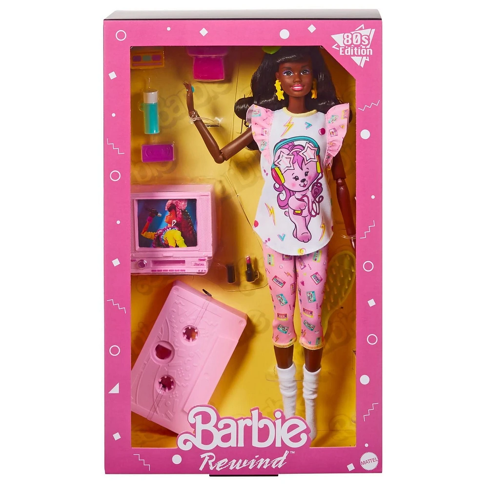Barbie Rétro et Accessoires-Poupée Soirée Pyjama, années 80