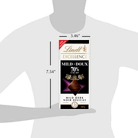 Lindt EXCELLENCE Mild 70% Dark Chocolate Bar, 100g, 100 g