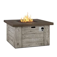 Forest Ridge Propane Fire Table in Weathered Gray with Natural Gas Conversion kit