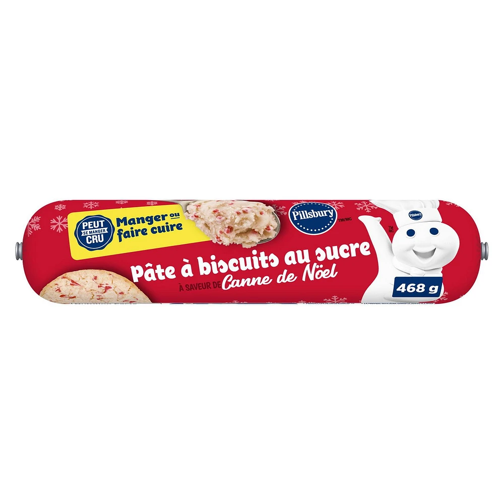 PillsburyMC Pâte à biscuits au sucre à saveur de canne de Noël