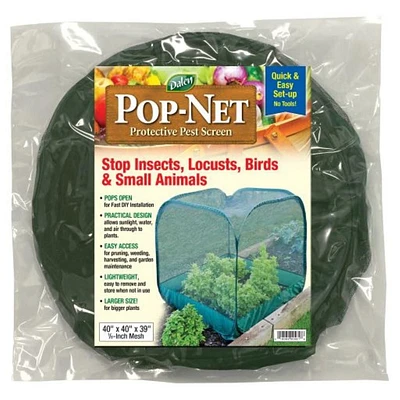 Gardeneer by Dalen Pop-Net Portable Protective Enclosure – Lightweight and Weatherproof – Easy DIY Installation – Safeguard Your Plants Against Garden Pests - 40" x 40" x 39", Protect plants against small pest