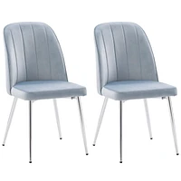 CorLiving Nash Velvet Channel Tufted Side Chair