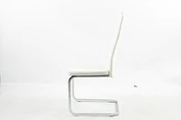 Chaises de salle à manger Aerys Marie avec base chromée en PU blanc (ensemble de 4)