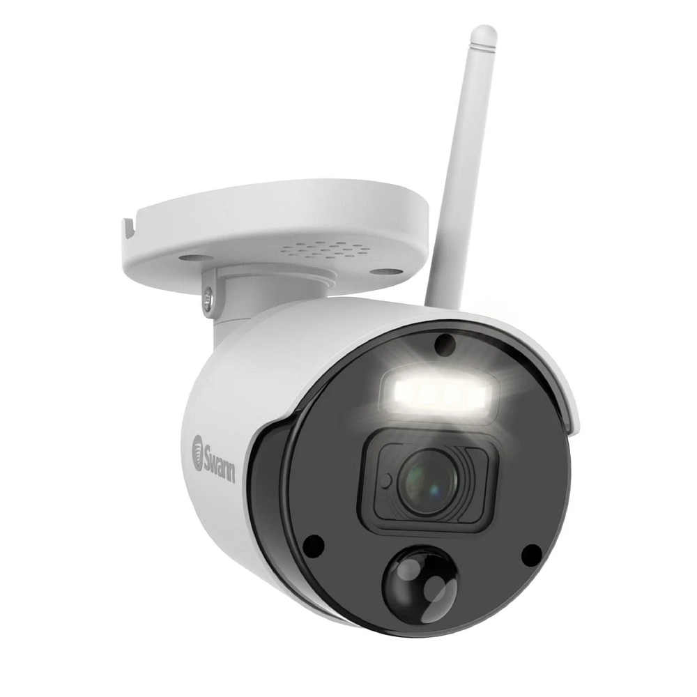 Système de sécurité Swann 1080p 4 canaux 1 To Wi-Fi NVR avec 2 caméras avec projecteurs et sirènes contrôlables – Blanc
