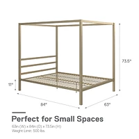 DHP Modern Metal Canopy Bed