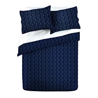 Springmaid Navy Quilt Set, Solid Colours Easy Care