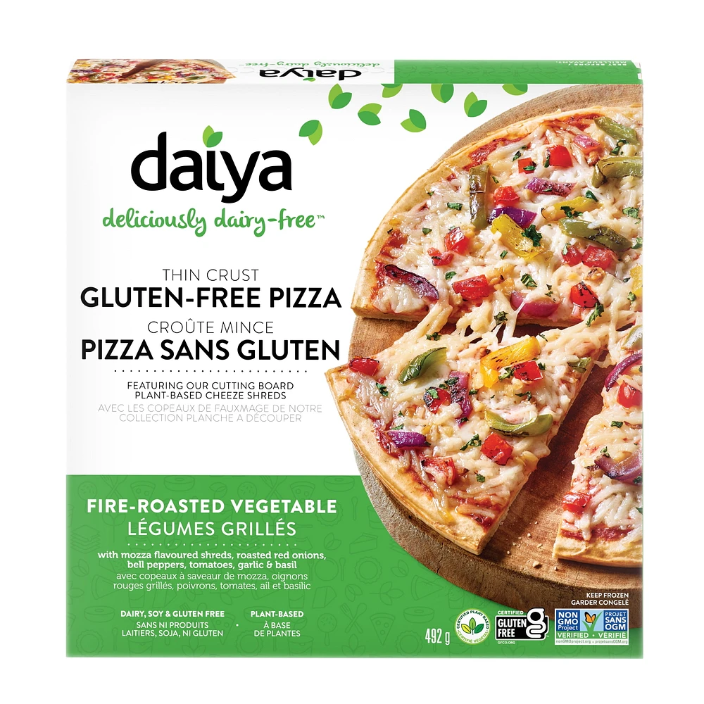 Daiya Fire-Roasted Thin Crust Gluten-Free Vegetable Pizza, Daiya Fire Roast GF Veg Pizza