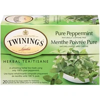 Twinings Pure Peppermint Herbal Tea, Pack of 20 Tea Bags