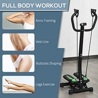 Twist Stepper réglable Mini Twister Stepper Home Gym avec écran LCD et cordes