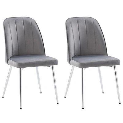 Chaise d'appoint touffetée en velours Nash